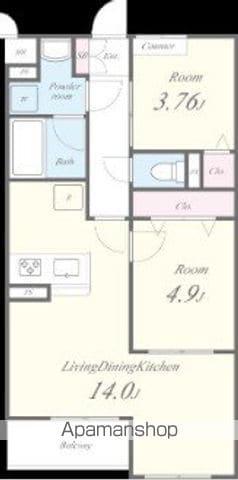 ベルフルール(2LDK/3階)の間取り写真