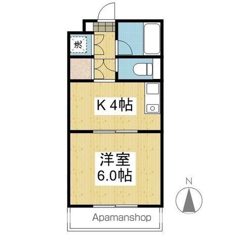 パステルハイツ(1K/2階)の間取り写真