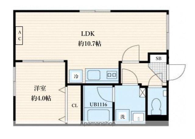ALATO森下Ⅱ(1LDK/1階)の間取り写真