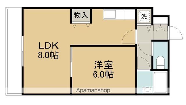ジェイステージ苫小牧Ⅰ(1LDK/4階)の間取り写真