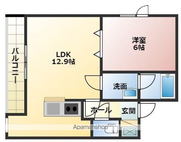 リリーハイツ(1DK/1階)の間取り写真