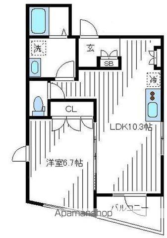 MT高円寺(1LDK/2階)の間取り写真