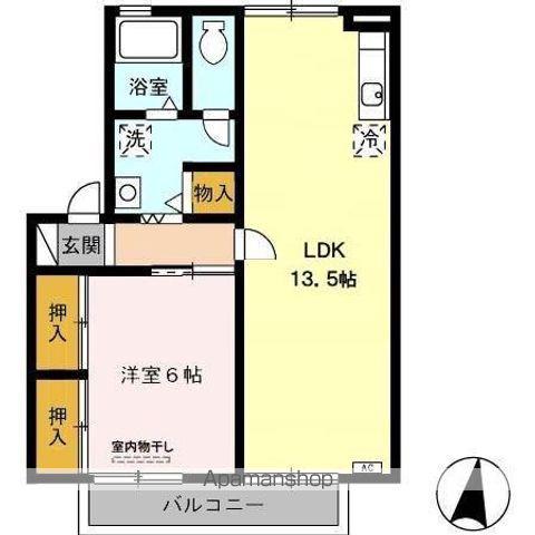 エストハウスA(2DK/2階)の間取り写真