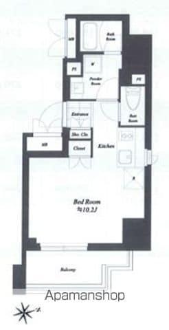 THE GATEHOUSE浅草雷門(ワンルーム/9階)の間取り写真