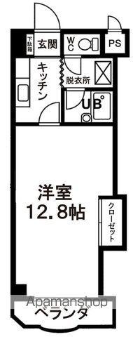 グラーベⅠ(1K/5階)の間取り写真