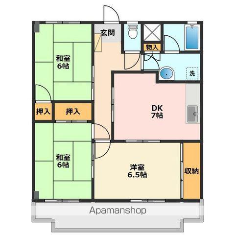 エステート上松(3DK/1階)の間取り写真