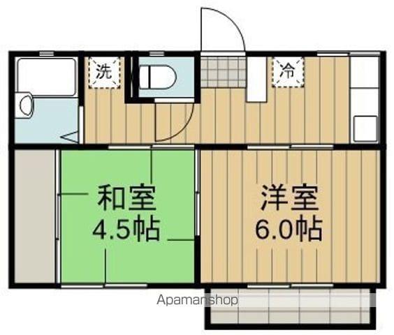 ドゥジェンヌ(2DK/1階)の間取り写真