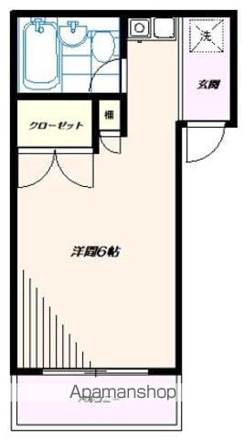 ドメーヌM(ワンルーム/2階)の間取り写真