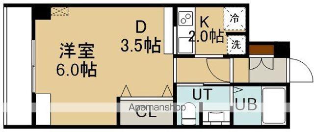 CUBO松陰(1DK/3階)の間取り写真