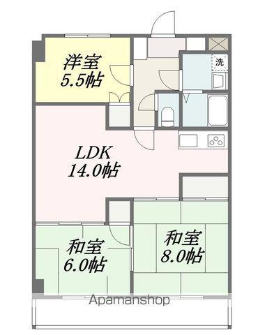 キクエ第一ビル(3LDK/3階)の間取り写真