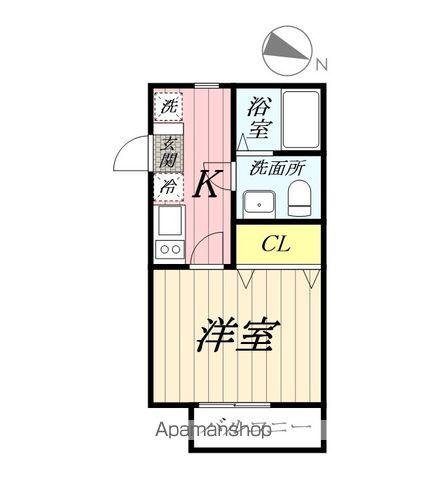 WED COURT Y(1K/3階)の間取り写真