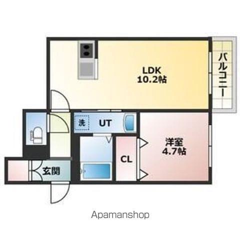 平岸3-10(1LDK/3階)の間取り写真
