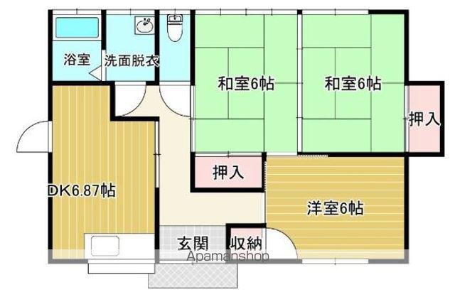 久大本線 筑後吉井駅 徒歩32分 1階建 築32年(3DK)の間取り写真