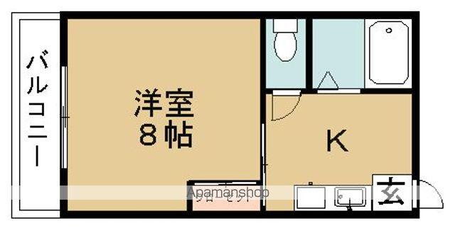 美須賀ハイツ(1K/2階)の間取り写真