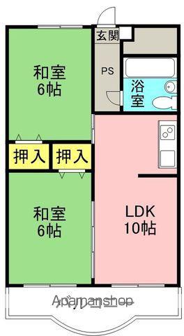 杉本レジデンス(2LDK/1階)の間取り写真