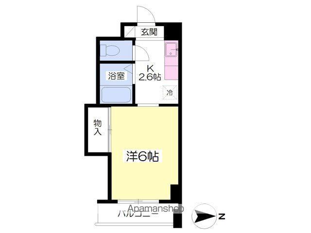 LUFT小坂(1K/4階)の間取り写真