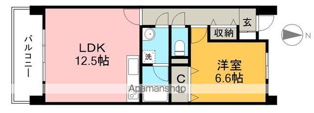 メゾンふだば(1LDK/2階)の間取り写真