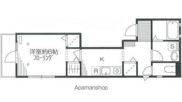 プレシャスコート(1K/2階)の間取り写真