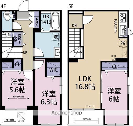 RIZ RAFFINE湘南(3LDK/4階)の間取り写真