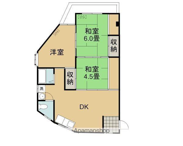 藤原マンション高市(3DK/4階)の間取り写真