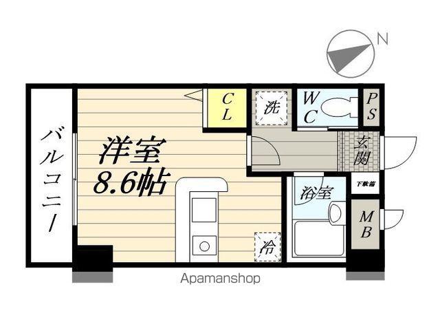 アンシャンテ大船(1K/2階)の間取り写真