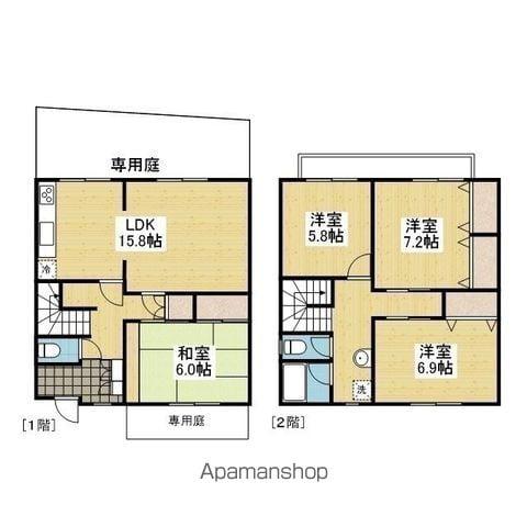 アルトガーデン道後(4LDK/1階)の間取り写真