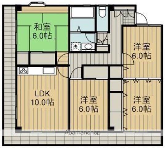 公園通ビル(4LDK/2階)の間取り写真