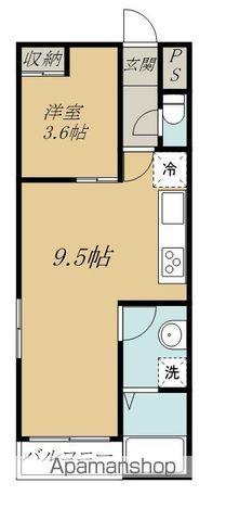 ソーサリー原町(1LDK/1階)の間取り写真
