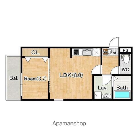 ジーメゾン鎌ヶ谷くぬぎ山(1LDK/2階)の間取り写真