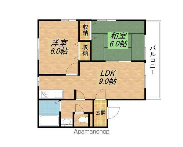 リバージュⅡ(2LDK/2階)の間取り写真