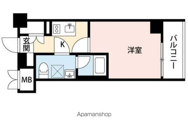 SQUARE CITY YOKOHAMA NEGISHI(1K/6階)の間取り写真