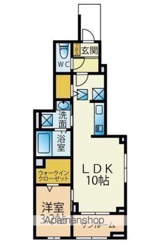 LA MAISON385(ワンルーム/1階)の間取り写真