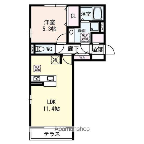 BLEZIO 7(1LDK/3階)の間取り写真