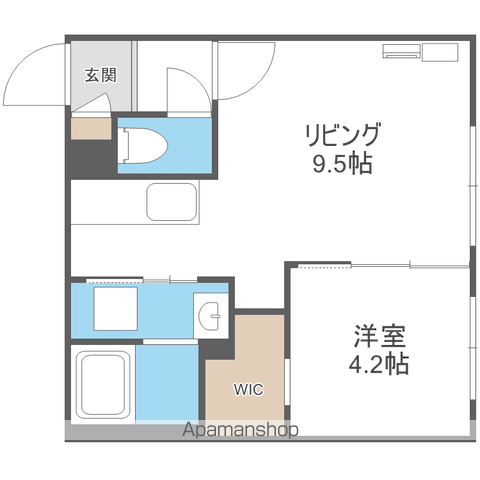 BELL COURT発寒南(1LDK/3階)の間取り写真