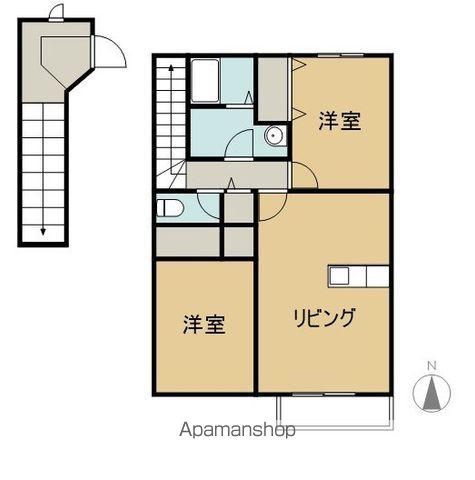 メゾン・グラース(2LDK/2階)の間取り写真