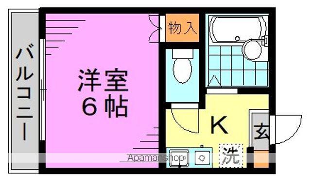 DEER HOUSE3(1K/2階)の間取り写真