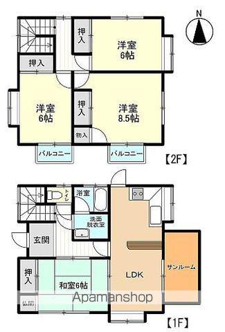 常磐線 泉駅(JR) 徒歩25分 2階建 築39年(4LDK)の間取り写真