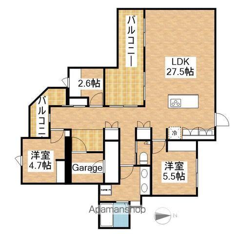 MOTHER(2SLDK/3階)の間取り写真