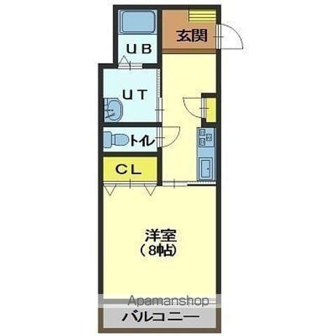 ジュエルタウン末広(ワンルーム/3階)の間取り写真