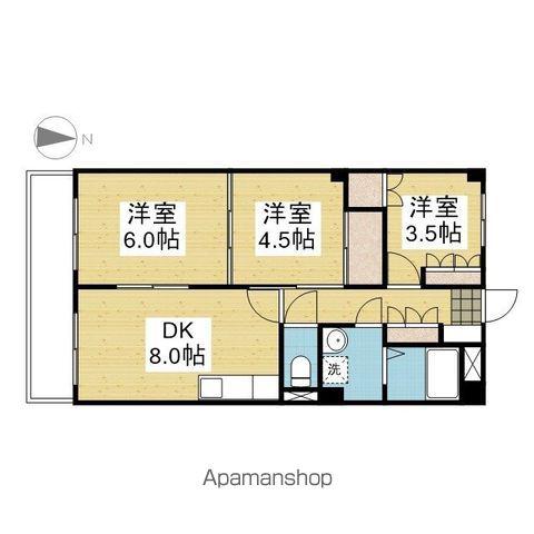 松山南マンション(3DK/1階)の間取り写真