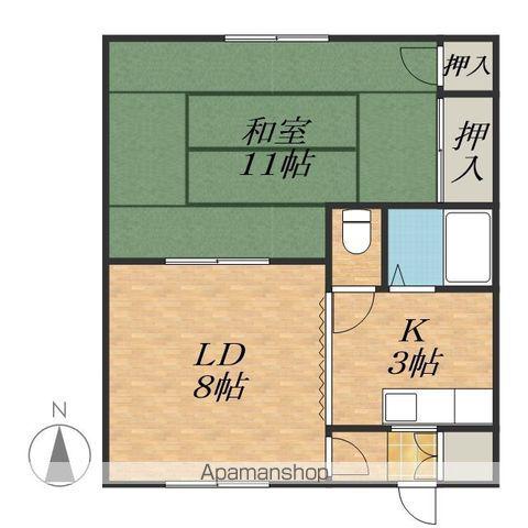 辻ハイツ(1LDK/1階)の間取り写真