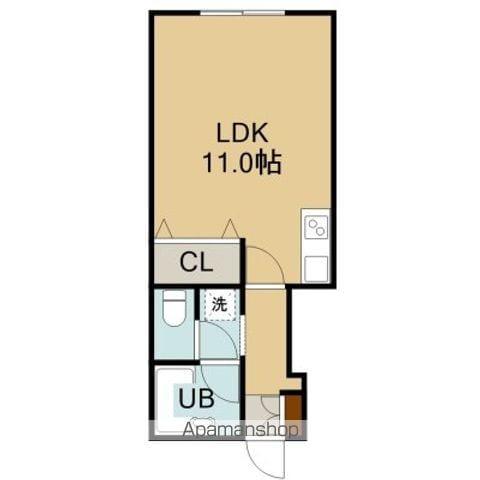 CAME COURT(1K/1階)の間取り写真