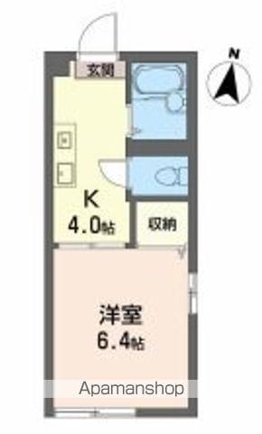 アメニティ土居 B棟(1K/1階)の間取り写真