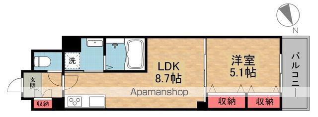 ラモーナ倉治(1LDK/1階)の間取り写真