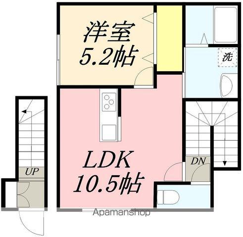 AVENUE千歳(1LDK/2階)の間取り写真