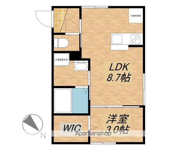 パーク水口(1LDK/2階)の間取り写真