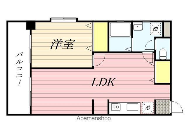 グレースイン高宮(2DK/2階)の間取り写真