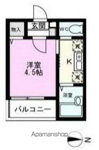 メルディア柴又B(1K/2階)の間取り写真