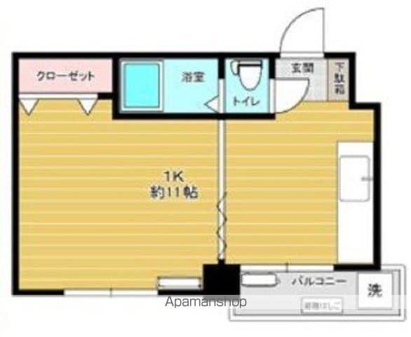 アロエマンション(1K/3階)の間取り写真