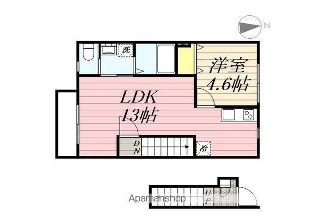 アヴァンス(1LDK/2階)の間取り写真